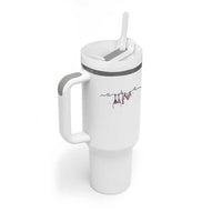 Patriotic American Flag Bikini Tumbler With Handle USA Summer Vacation Gift