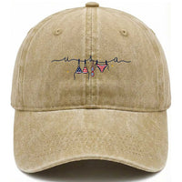 Patriotic American Flag Bikini Washed Cotton Baseball Cap USA Summer Vacation Gift