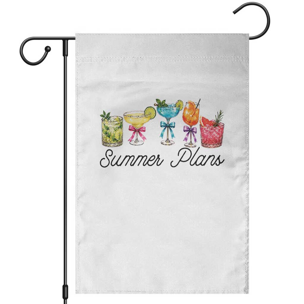 Funny Summer Plans Garden Flag Refreshing Tropical Cocktail Lover Gift