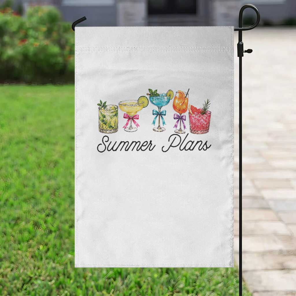 Funny Summer Plans Garden Flag Refreshing Tropical Cocktail Lover Gift
