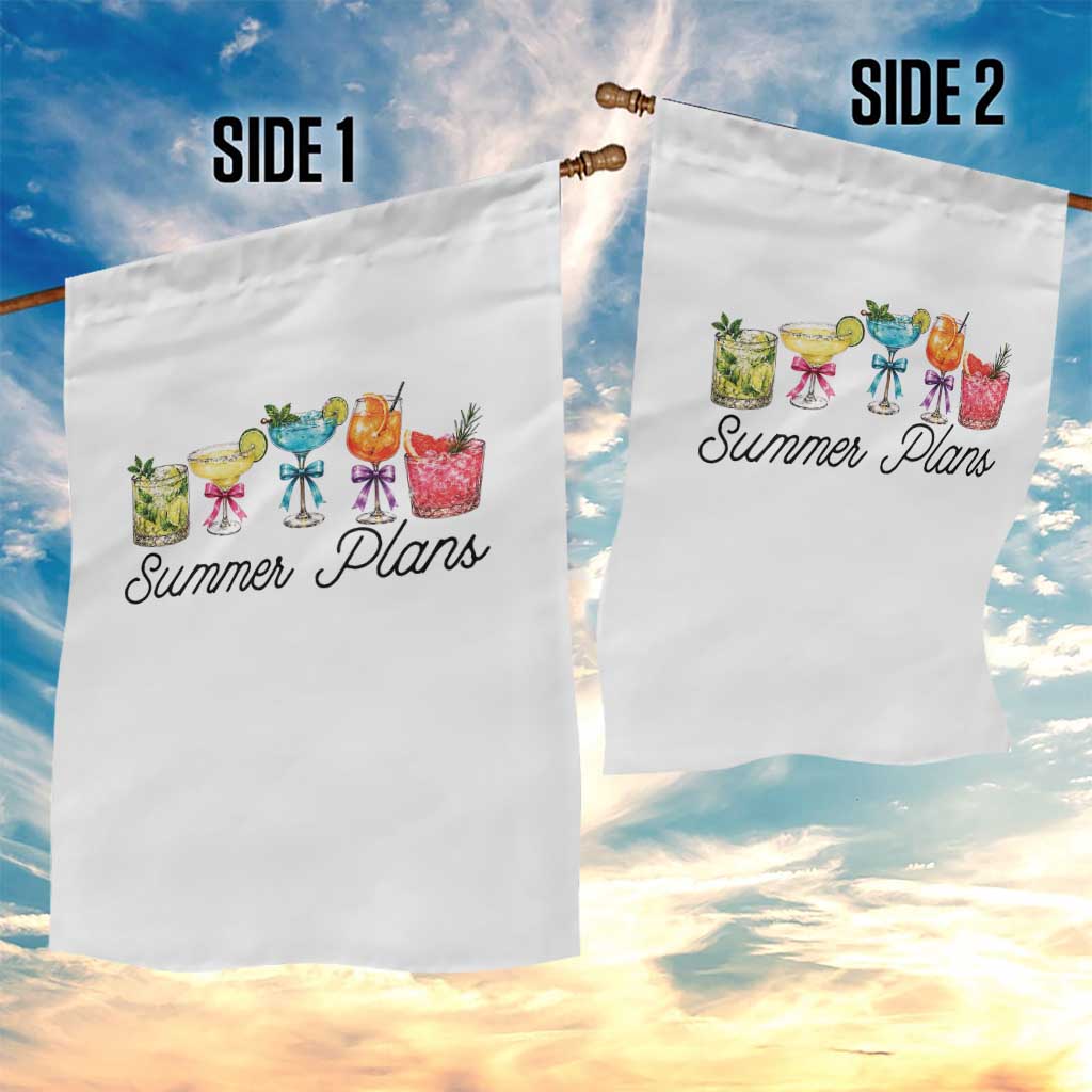 Funny Summer Plans Garden Flag Refreshing Tropical Cocktail Lover Gift