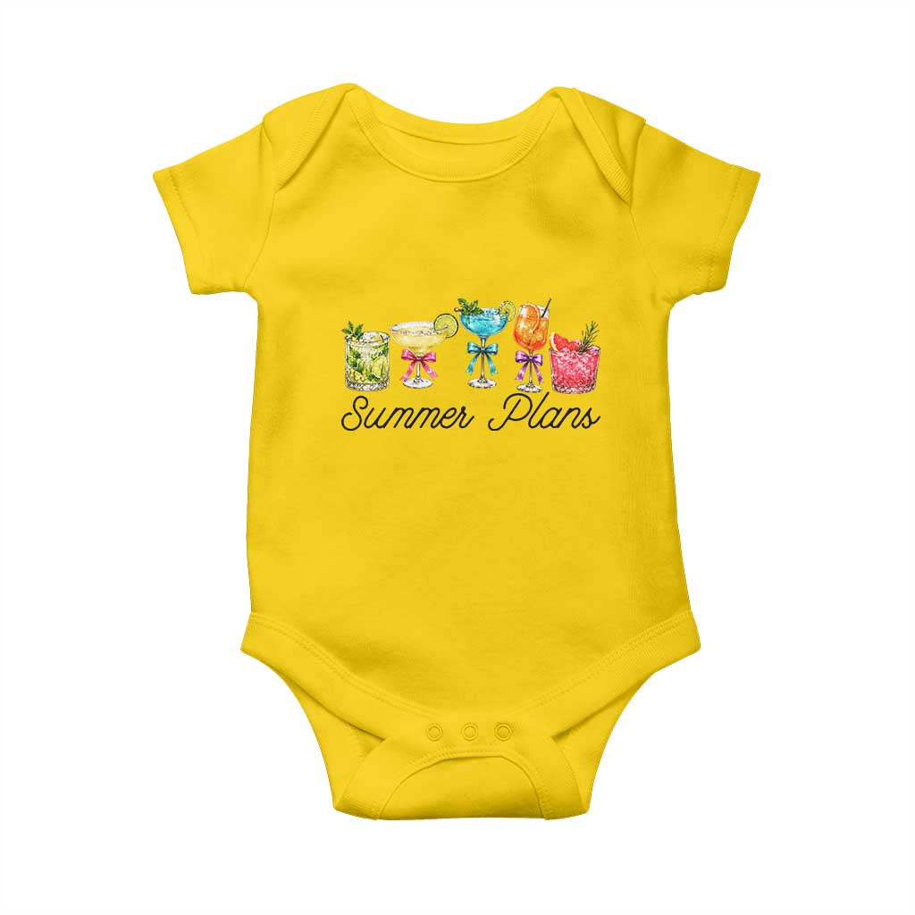 Funny Summer Plans Baby Onesie Refreshing Tropical Cocktail Lover Gift