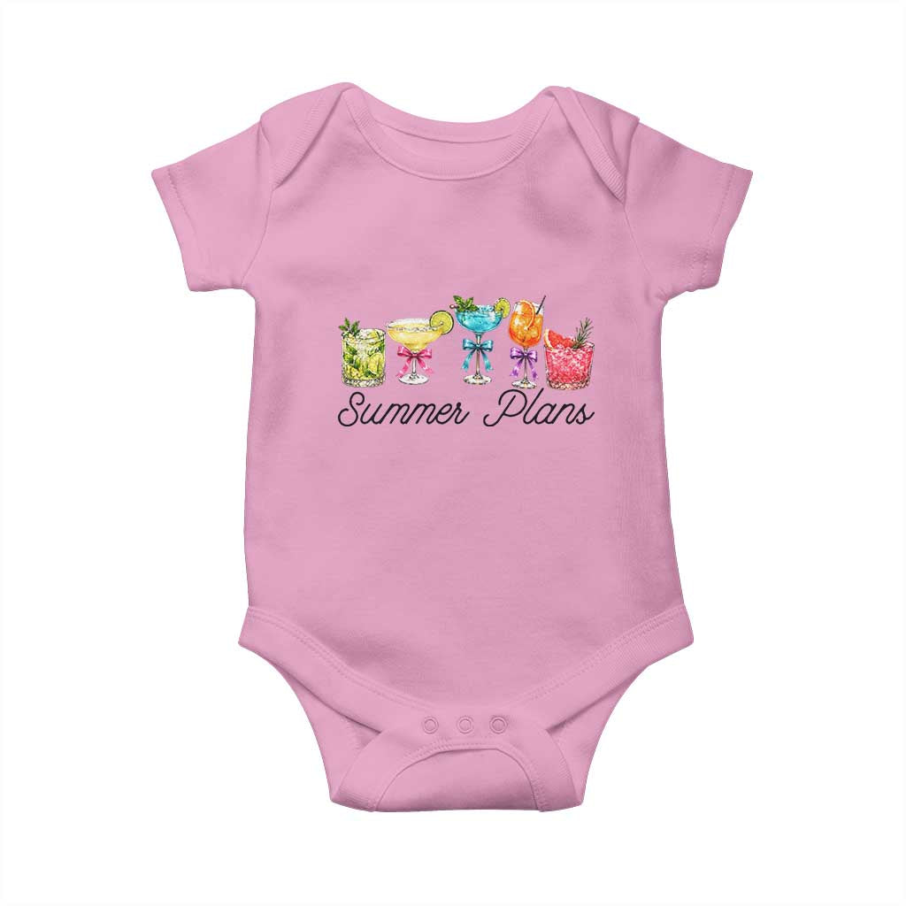 Funny Summer Plans Baby Onesie Refreshing Tropical Cocktail Lover Gift