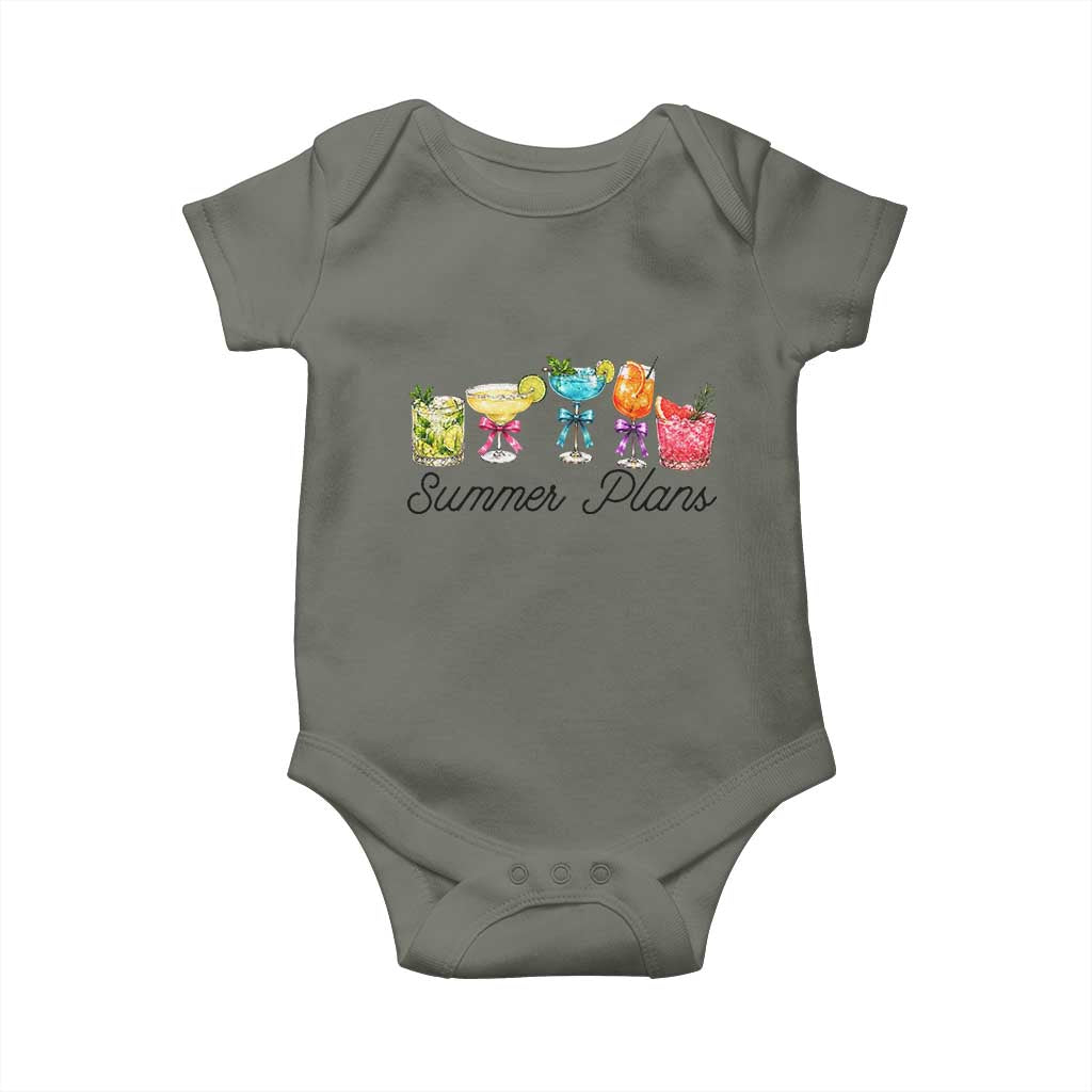 Funny Summer Plans Baby Onesie Refreshing Tropical Cocktail Lover Gift