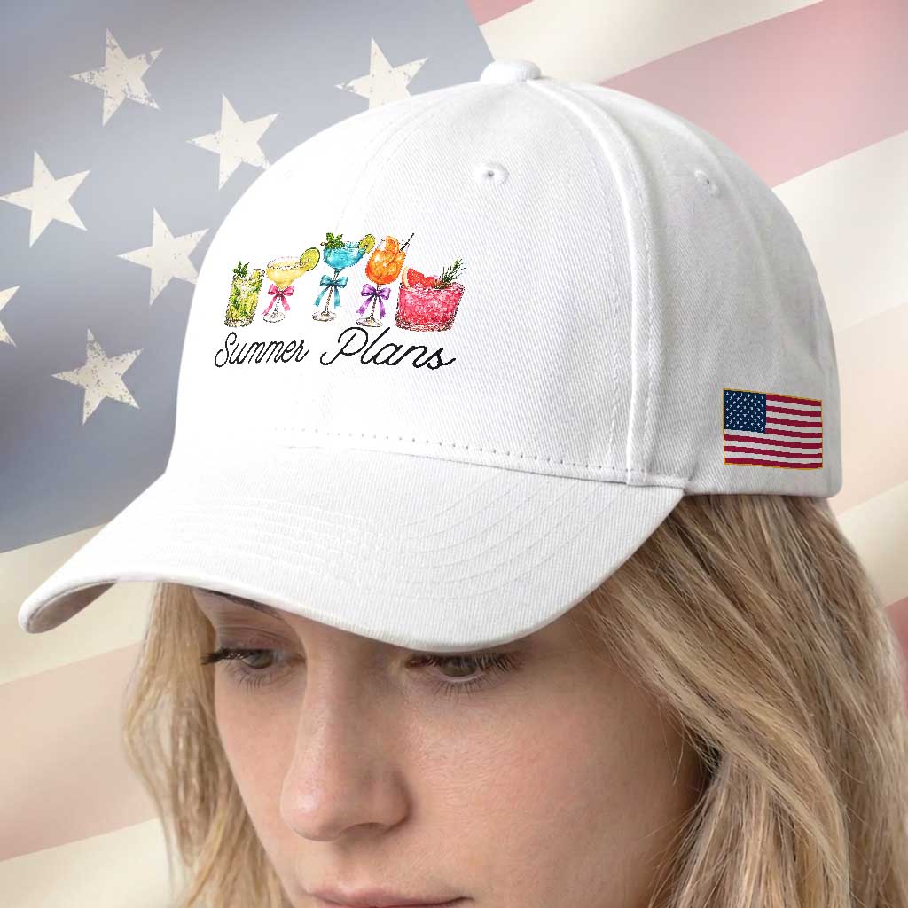 Funny Summer Plans Baseball Cap Refreshing Tropical Cocktail Lover Gift
