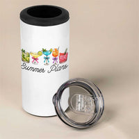 Funny Summer Plans 4 in 1 Can Cooler Tumbler Refreshing Tropical Cocktail Lover Gift