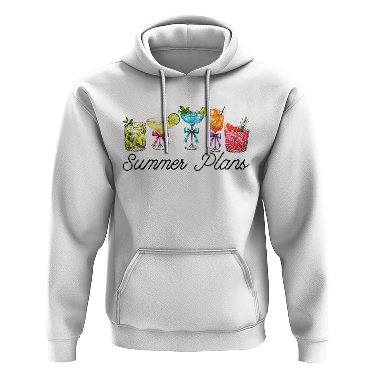 Funny Summer Plans Hoodie Refreshing Tropical Cocktail Lover Gift