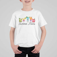 Funny Summer Plans T Shirt For Kid Refreshing Tropical Cocktail Lover Gift