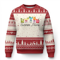 Funny Summer Plans Ugly Christmas Sweater Refreshing Tropical Cocktail Lover Gift