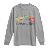 Funny Summer Plans Long Sleeve Shirt Refreshing Tropical Cocktail Lover Gift