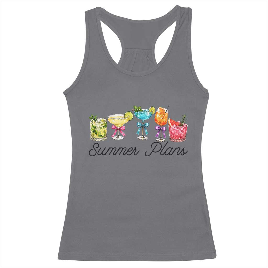 Funny Summer Plans Racerback Tank Top Refreshing Tropical Cocktail Lover Gift