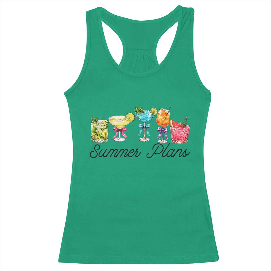Funny Summer Plans Racerback Tank Top Refreshing Tropical Cocktail Lover Gift