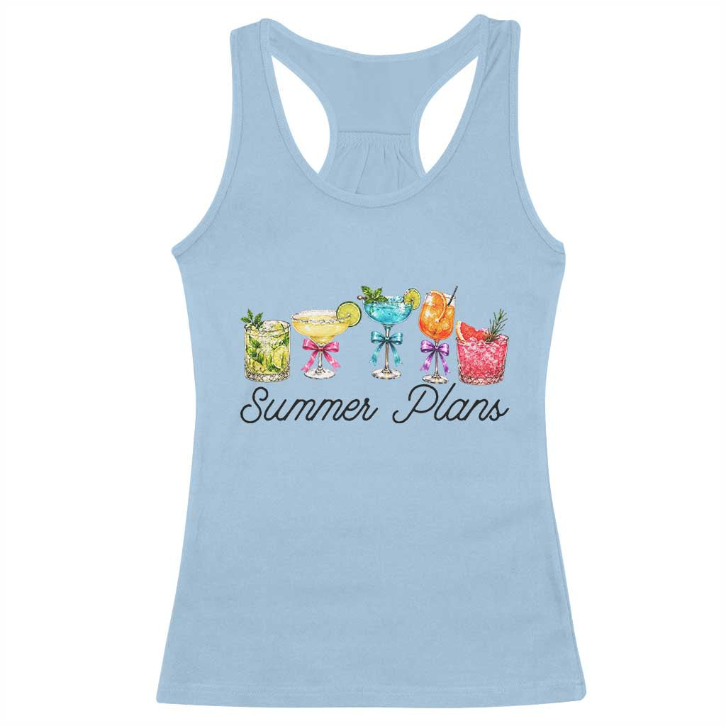 Funny Summer Plans Racerback Tank Top Refreshing Tropical Cocktail Lover Gift