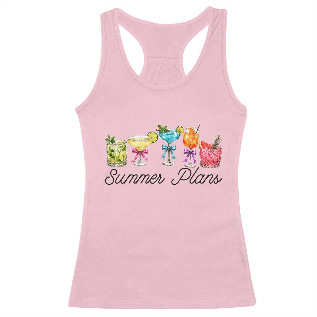 Funny Summer Plans Racerback Tank Top Refreshing Tropical Cocktail Lover Gift