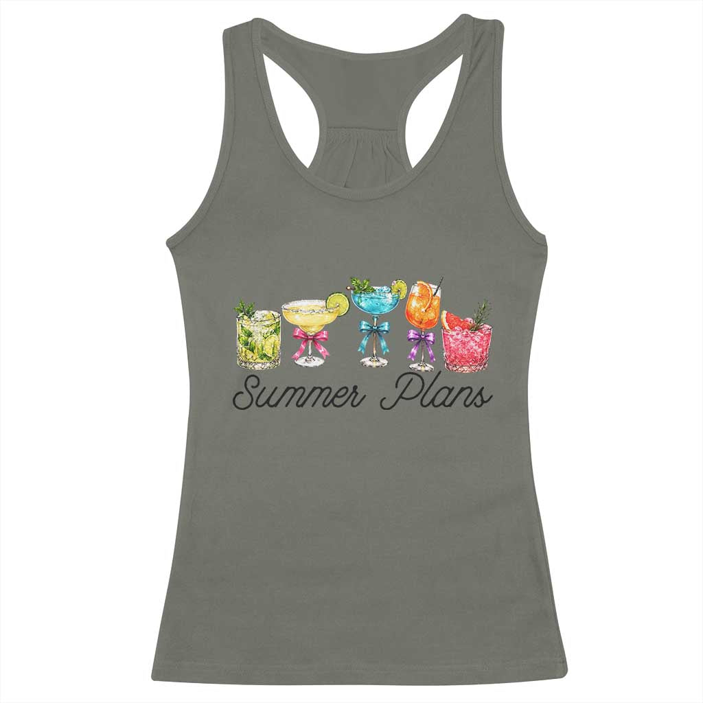 Funny Summer Plans Racerback Tank Top Refreshing Tropical Cocktail Lover Gift