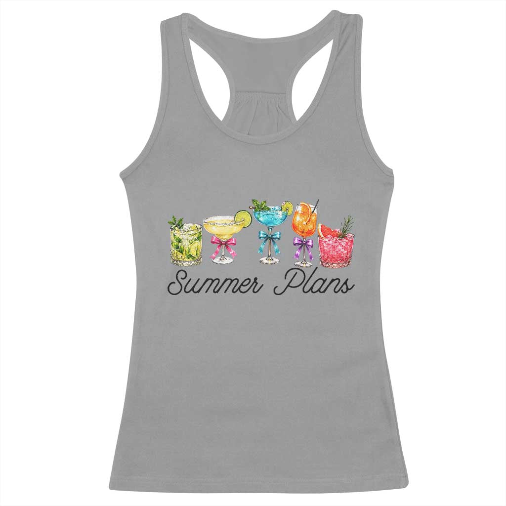 Funny Summer Plans Racerback Tank Top Refreshing Tropical Cocktail Lover Gift