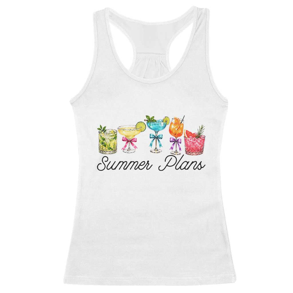 Funny Summer Plans Racerback Tank Top Refreshing Tropical Cocktail Lover Gift
