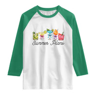 Funny Summer Plans Raglan Shirt Refreshing Tropical Cocktail Lover Gift