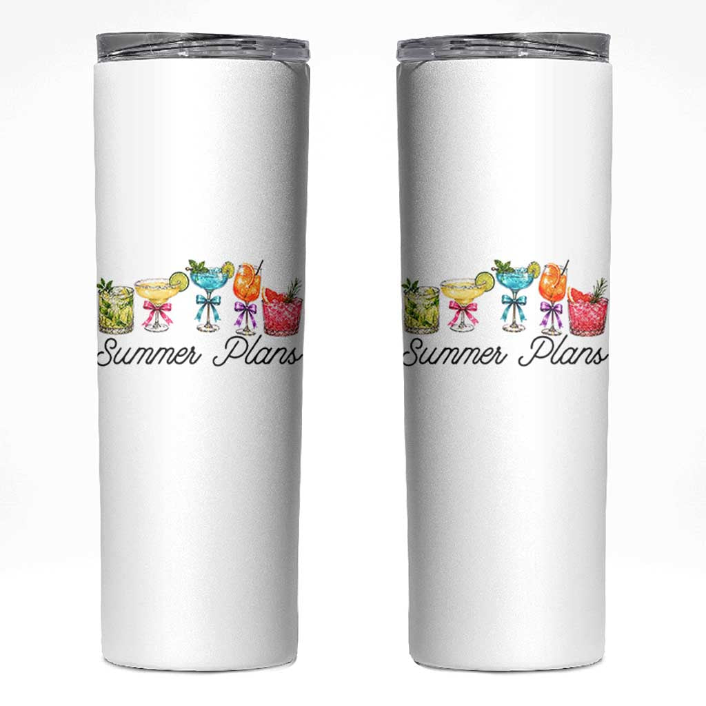 Funny Summer Plans Skinny Tumbler Refreshing Tropical Cocktail Lover Gift