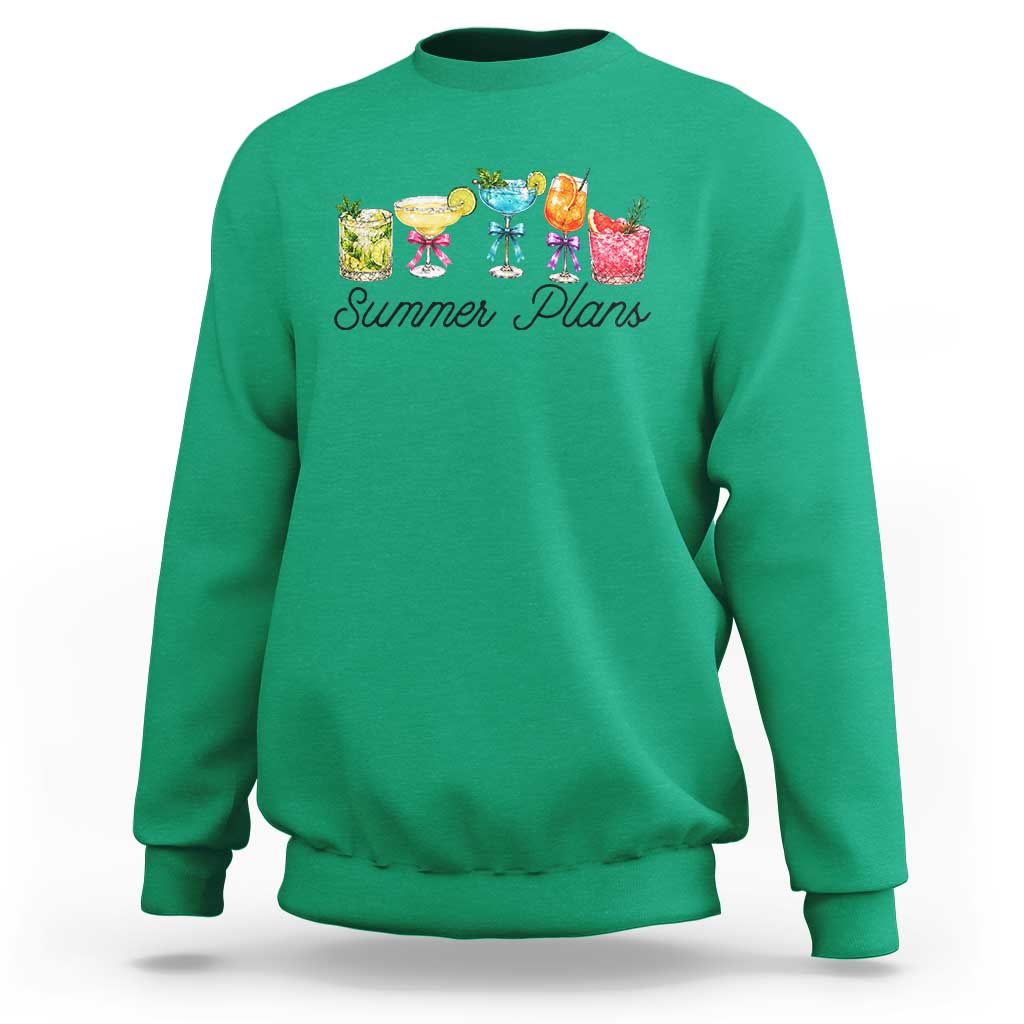 Funny Summer Plans Sweatshirt Refreshing Tropical Cocktail Lover Gift