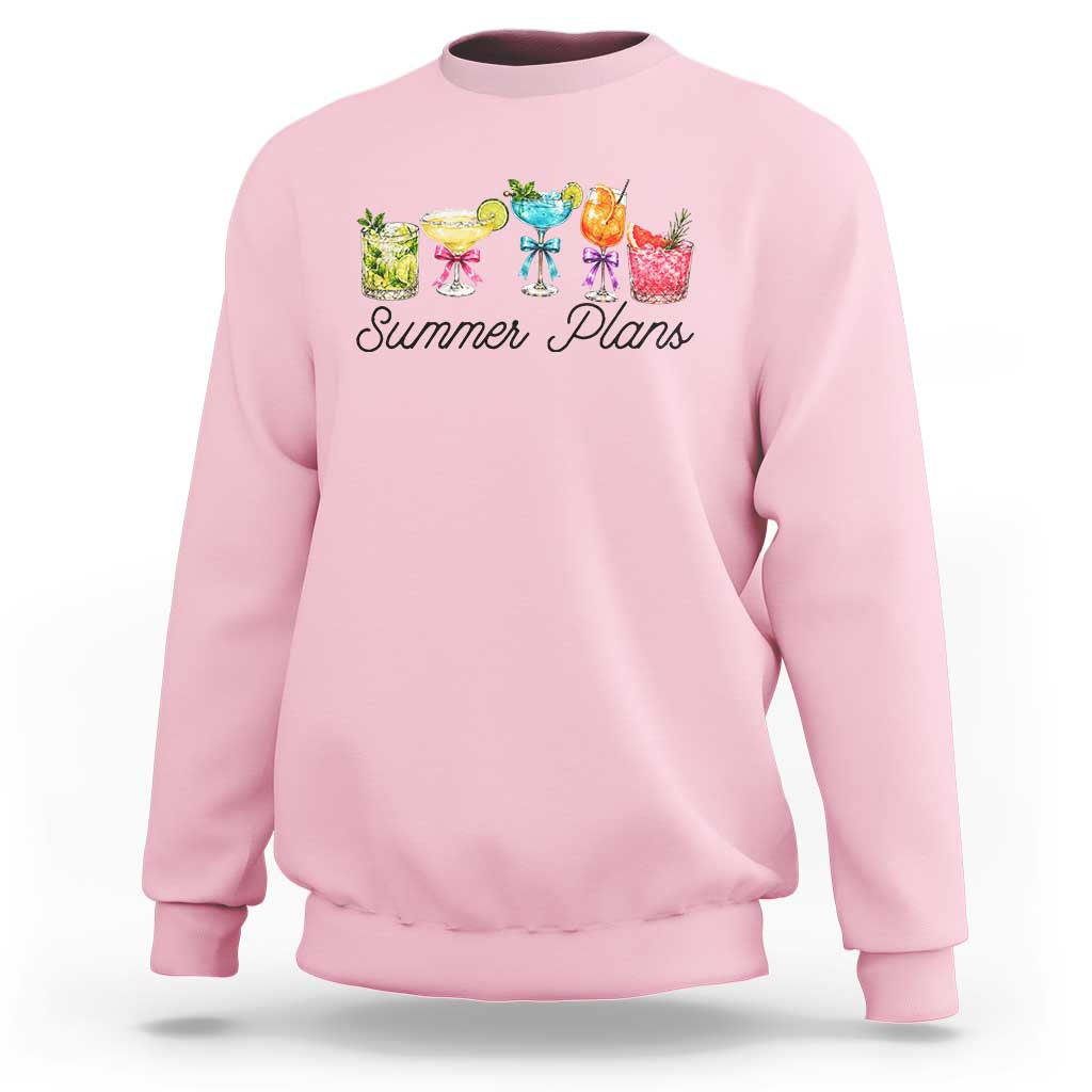 Funny Summer Plans Sweatshirt Refreshing Tropical Cocktail Lover Gift