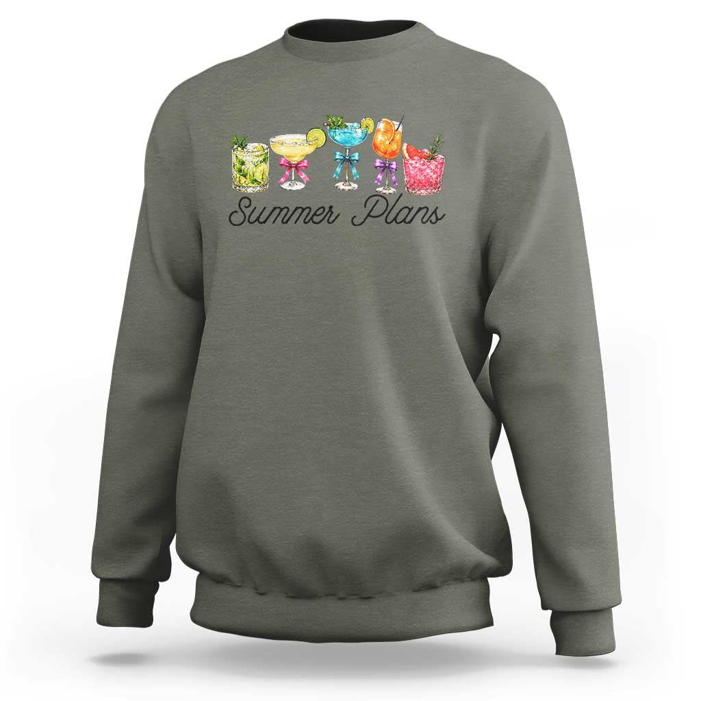 Funny Summer Plans Sweatshirt Refreshing Tropical Cocktail Lover Gift
