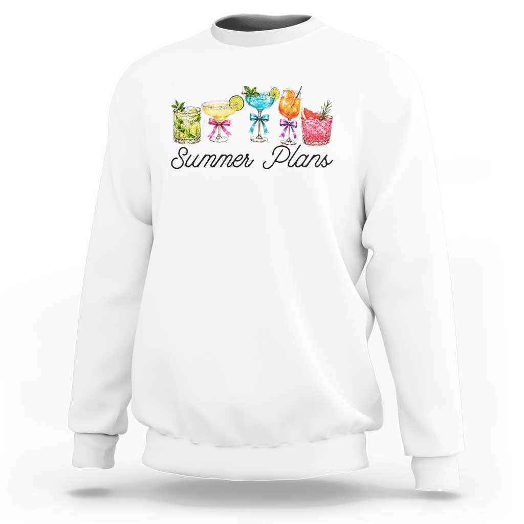 Funny Summer Plans Sweatshirt Refreshing Tropical Cocktail Lover Gift
