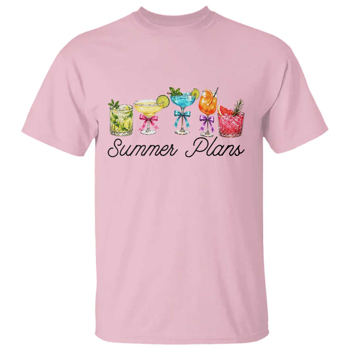 Funny Summer Plans T Shirt Refreshing Tropical Cocktail Lover Gift