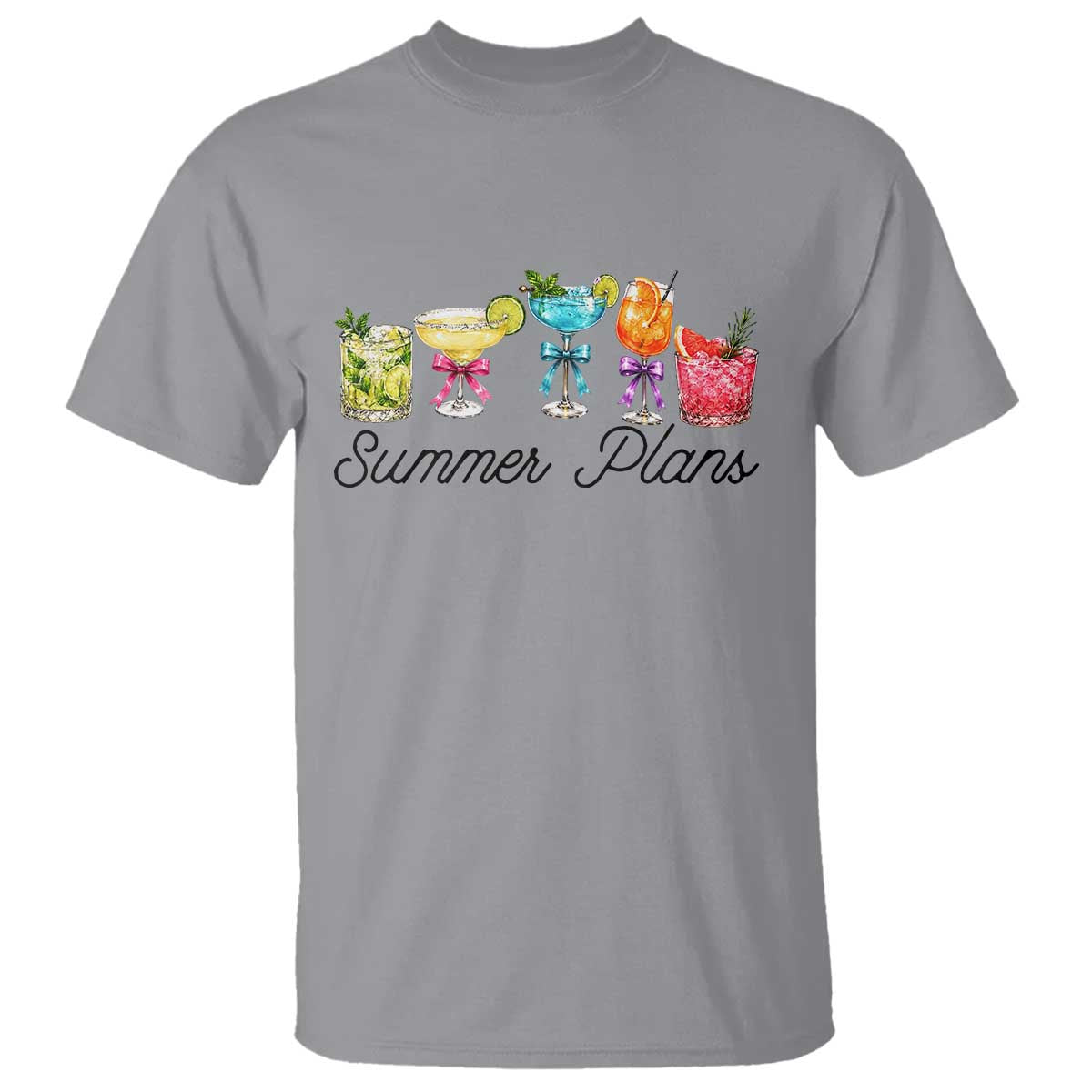 Funny Summer Plans T Shirt Refreshing Tropical Cocktail Lover Gift