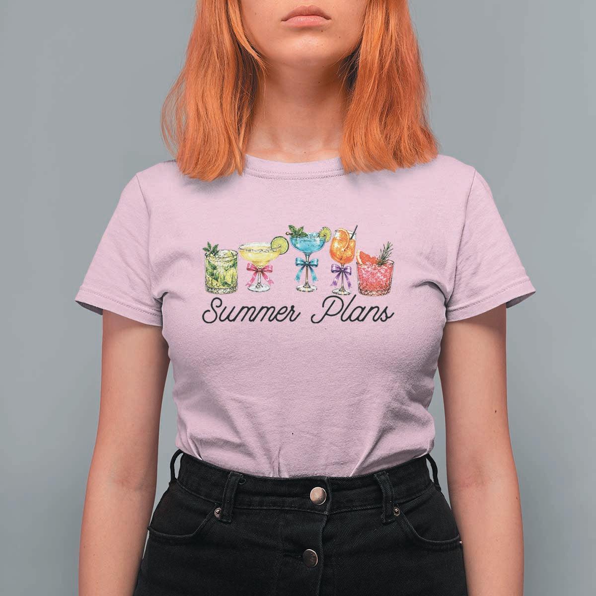 Funny Summer Plans T Shirt For Women Refreshing Tropical Cocktail Lover Gift
