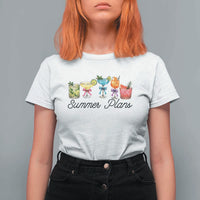 Funny Summer Plans T Shirt For Women Refreshing Tropical Cocktail Lover Gift