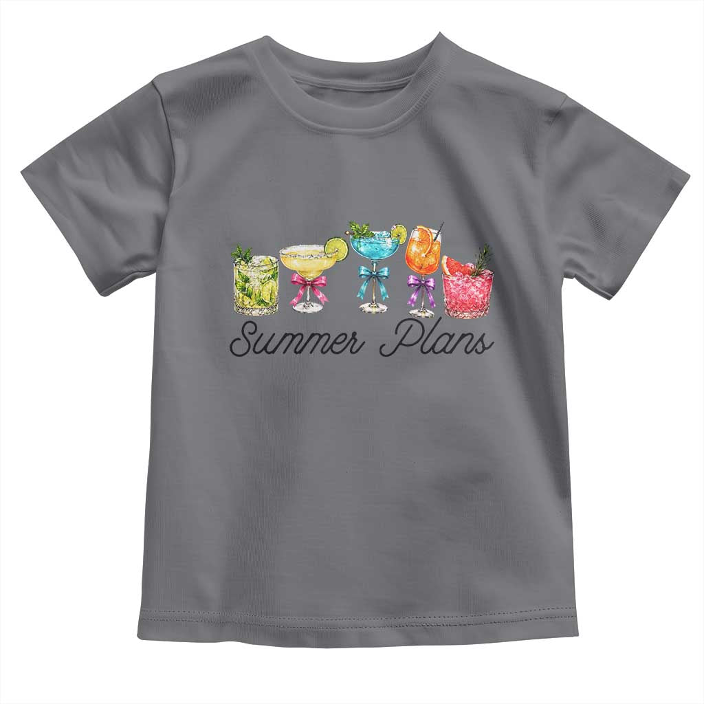Funny Summer Plans Toddler T Shirt Refreshing Tropical Cocktail Lover Gift