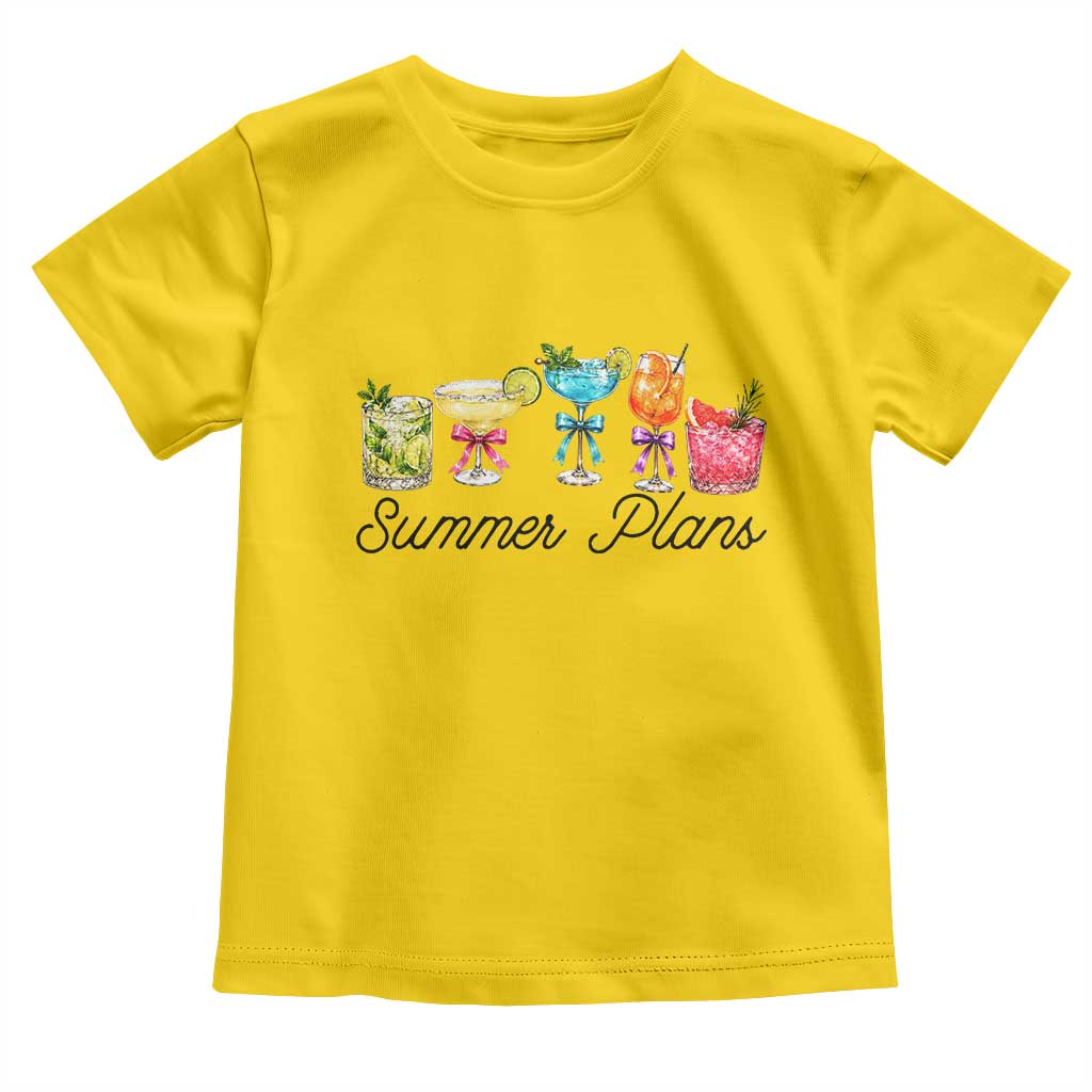 Funny Summer Plans Toddler T Shirt Refreshing Tropical Cocktail Lover Gift