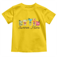 Funny Summer Plans Toddler T Shirt Refreshing Tropical Cocktail Lover Gift