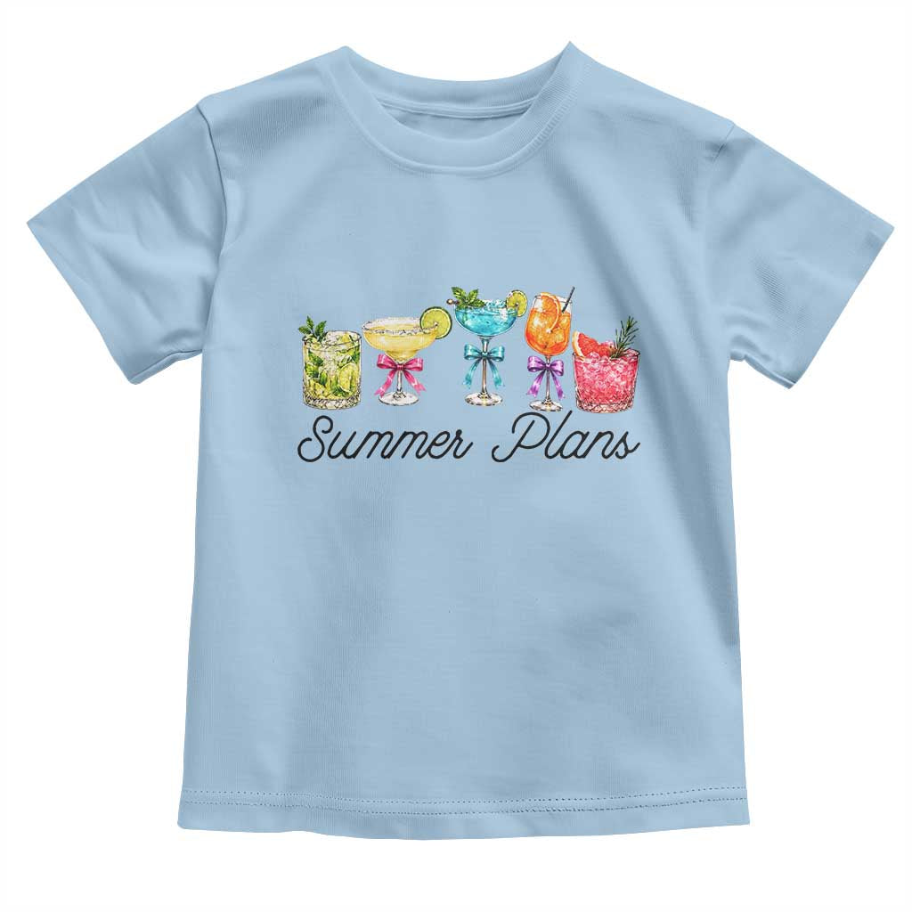 Funny Summer Plans Toddler T Shirt Refreshing Tropical Cocktail Lover Gift
