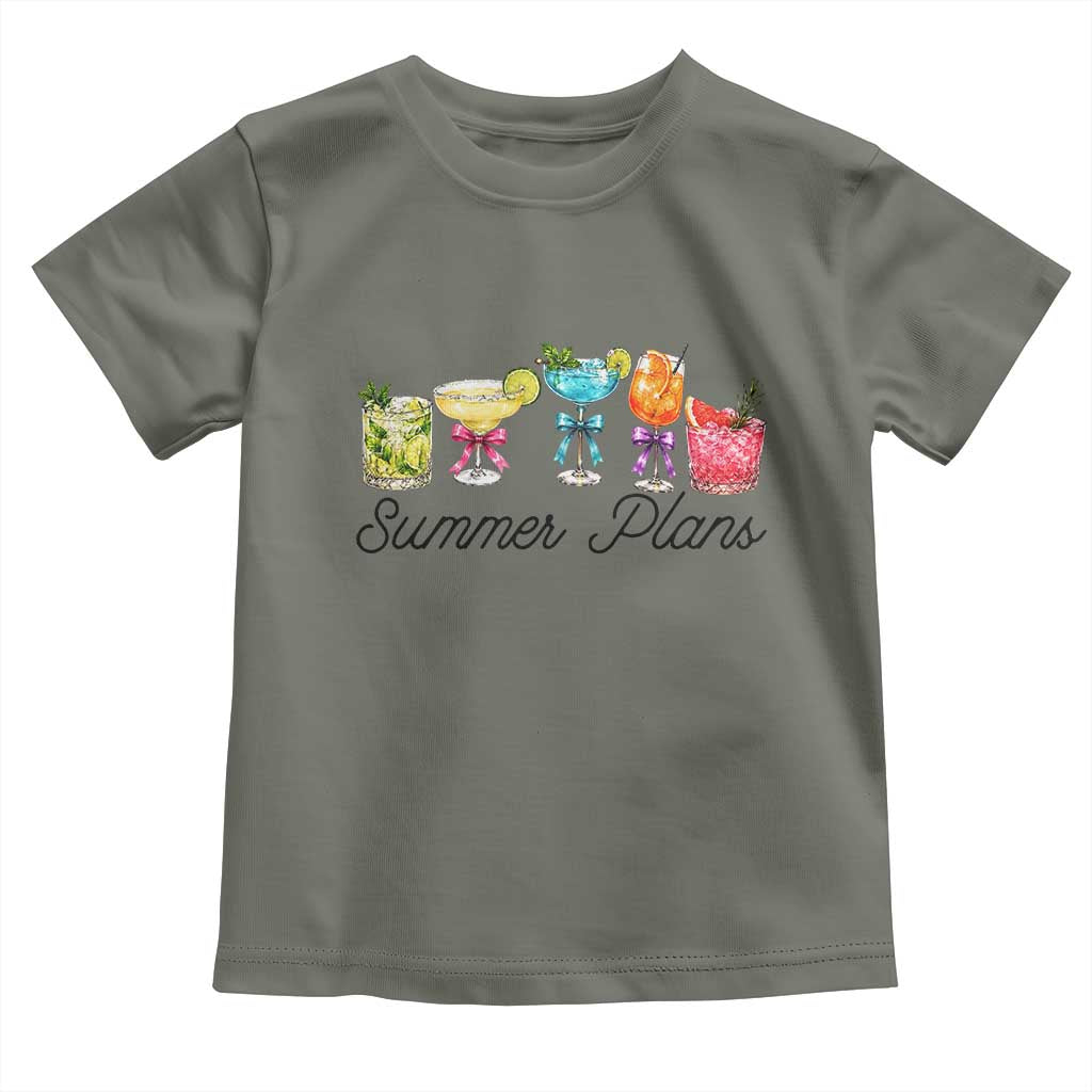 Funny Summer Plans Toddler T Shirt Refreshing Tropical Cocktail Lover Gift
