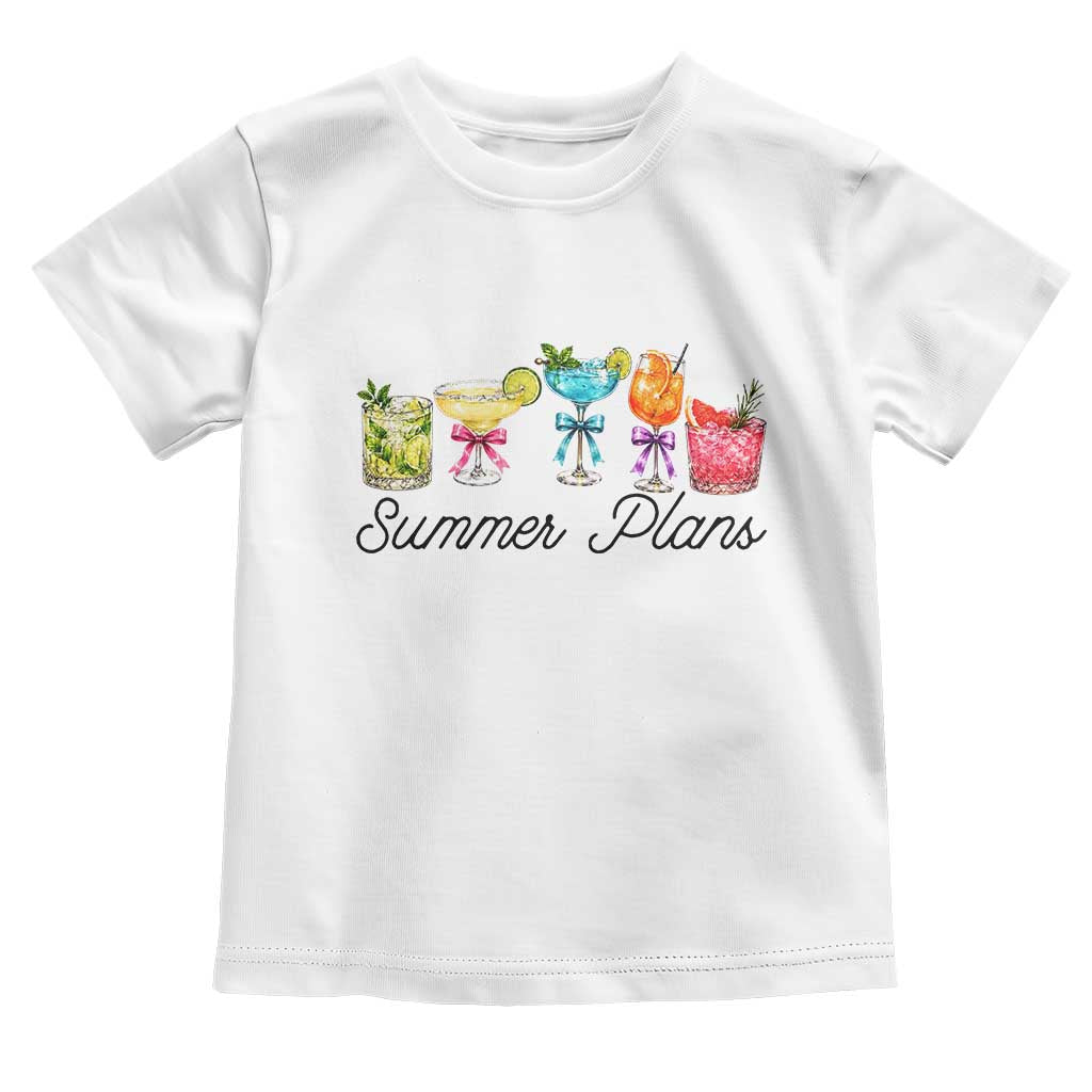 Funny Summer Plans Toddler T Shirt Refreshing Tropical Cocktail Lover Gift