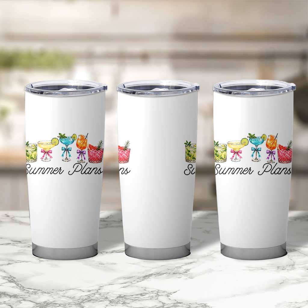 Funny Summer Plans Tumbler Cup Refreshing Tropical Cocktail Lover Gift