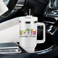 Funny Summer Plans Tumbler With Handle Refreshing Tropical Cocktail Lover Gift
