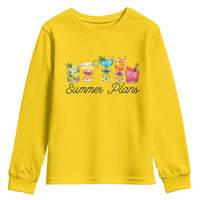 Funny Summer Plans Youth Sweatshirt Refreshing Tropical Cocktail Lover Gift