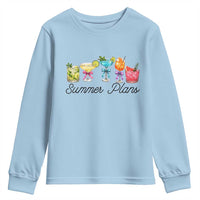 Funny Summer Plans Youth Sweatshirt Refreshing Tropical Cocktail Lover Gift