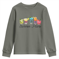 Funny Summer Plans Youth Sweatshirt Refreshing Tropical Cocktail Lover Gift