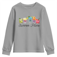 Funny Summer Plans Youth Sweatshirt Refreshing Tropical Cocktail Lover Gift