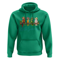 Hello Summer Parrots Hoodie Tropical Beach Vacation Graphic