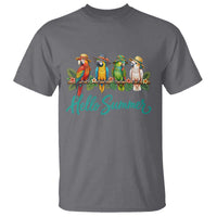 Hello Summer Parrots T Shirt Tropical Beach Vacation Graphic