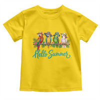 Hello Summer Parrots Toddler T Shirt Tropical Beach Vacation Graphic