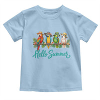 Hello Summer Parrots Toddler T Shirt Tropical Beach Vacation Graphic