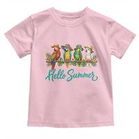 Hello Summer Parrots Toddler T Shirt Tropical Beach Vacation Graphic