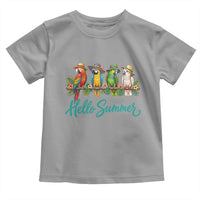 Hello Summer Parrots Toddler T Shirt Tropical Beach Vacation Graphic