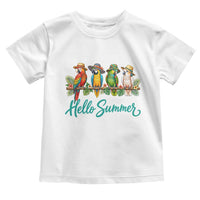 Hello Summer Parrots Toddler T Shirt Tropical Beach Vacation Graphic